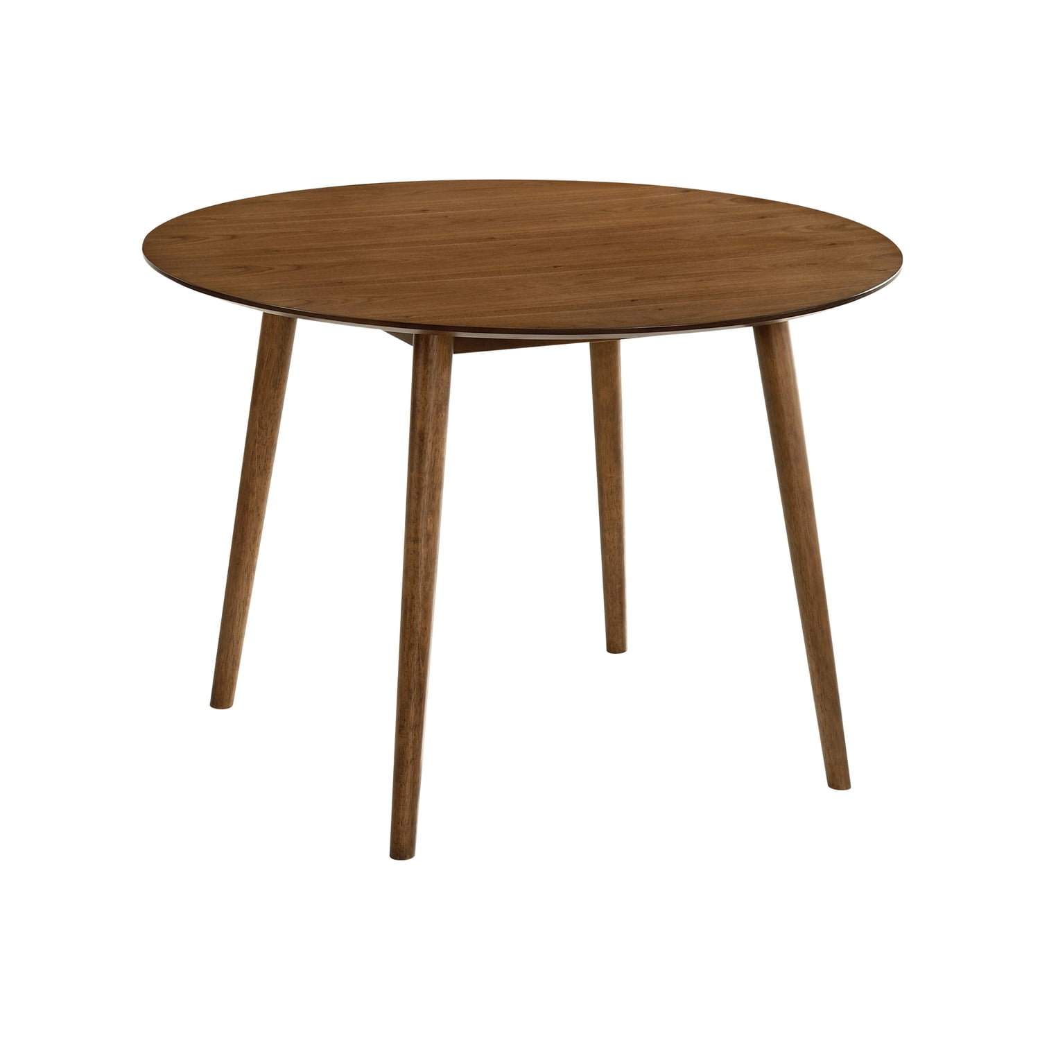 Armen Living Arcadia 42" Round Contemporary Wood Dining Table in Walnut