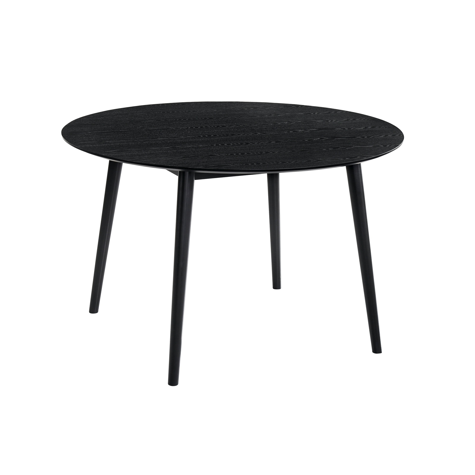 Armen Living Arcadia 48"Round Modern Wood Dining Table in Black