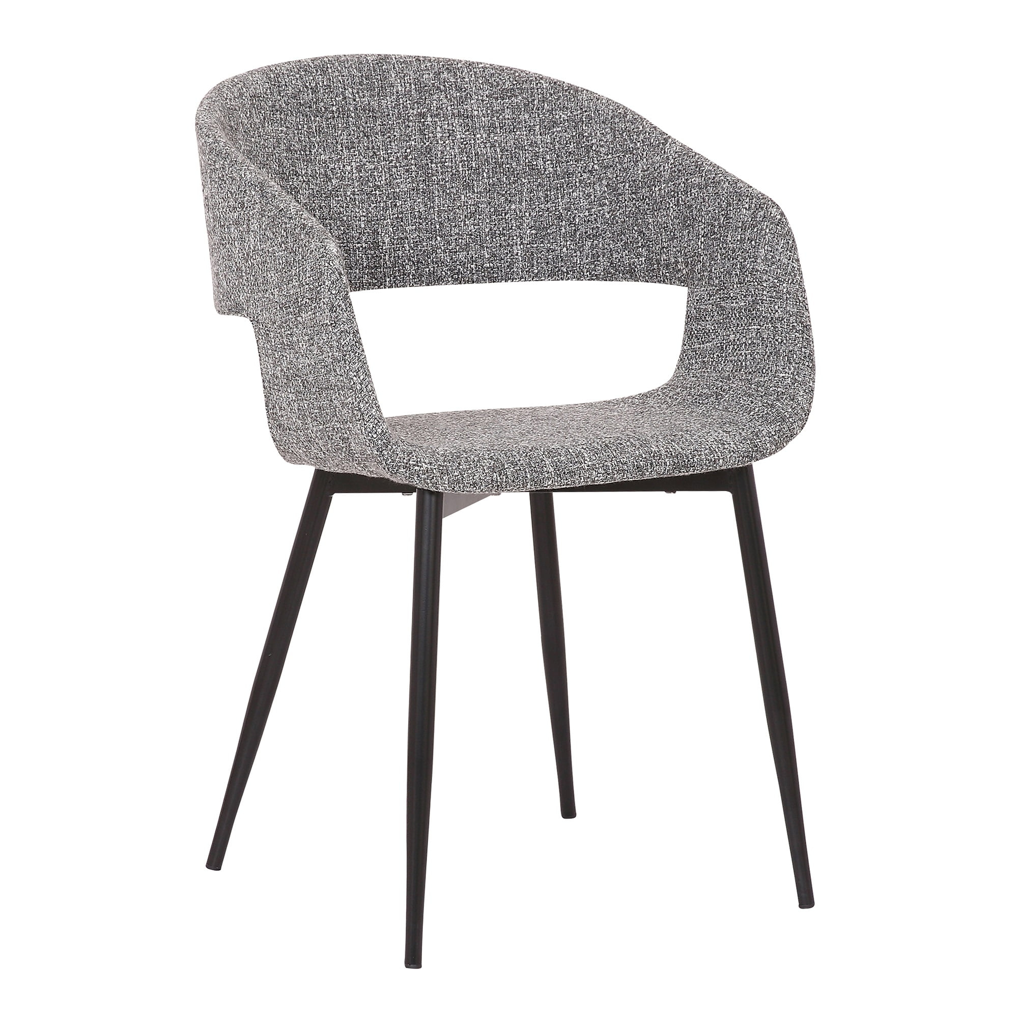 Armen Living Jocelyn Modern Fabric Accent Chair in Black in Black
