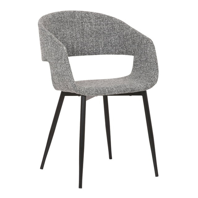Armen Living Jocelyn Modern Fabric Accent Chair in Black in Black
