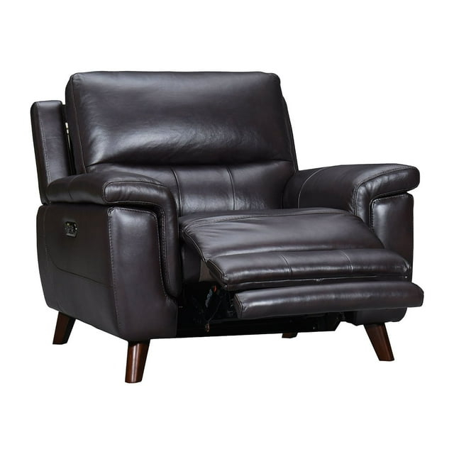 Lizette Brown Leather Power Recliner with USB