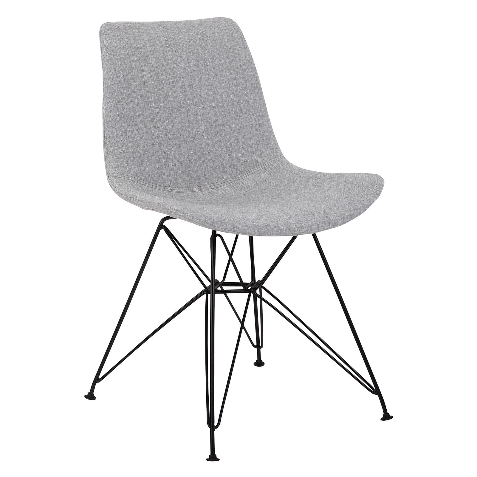 Armen Living Palmetto Modern Metal Dining Side Chair in Black