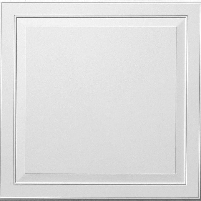 Armstrong 2x2 LEDGES Acoustic Ceiling Tiles for Suspended Ceiling Grids, 6-tiles per pack, White