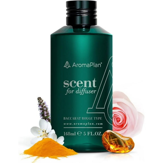 AromaPlan Baccarat Rouge Aroma Oil | Natural & Vegan Diffuser Oil for Aromatherapy (5 fl oz, 148 ml)
