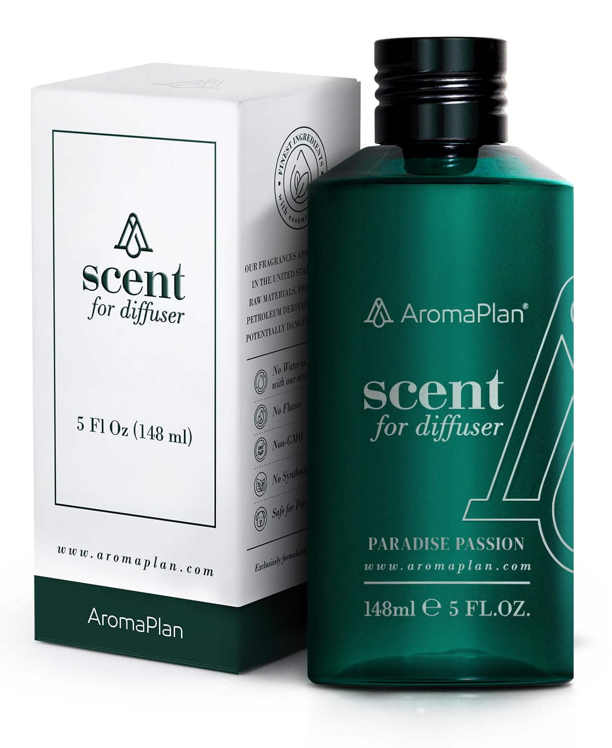 Aromaplan Hotel Scents, Paradise Passion 5 Fl Oz (148ml)- Home Luxury Aroma & Hotel Diffuser Oil-Hotel Diffuser Oil for Aromatherapy- USA Made, Bigger Bottle, Bolder Aroma & Longer Lasting