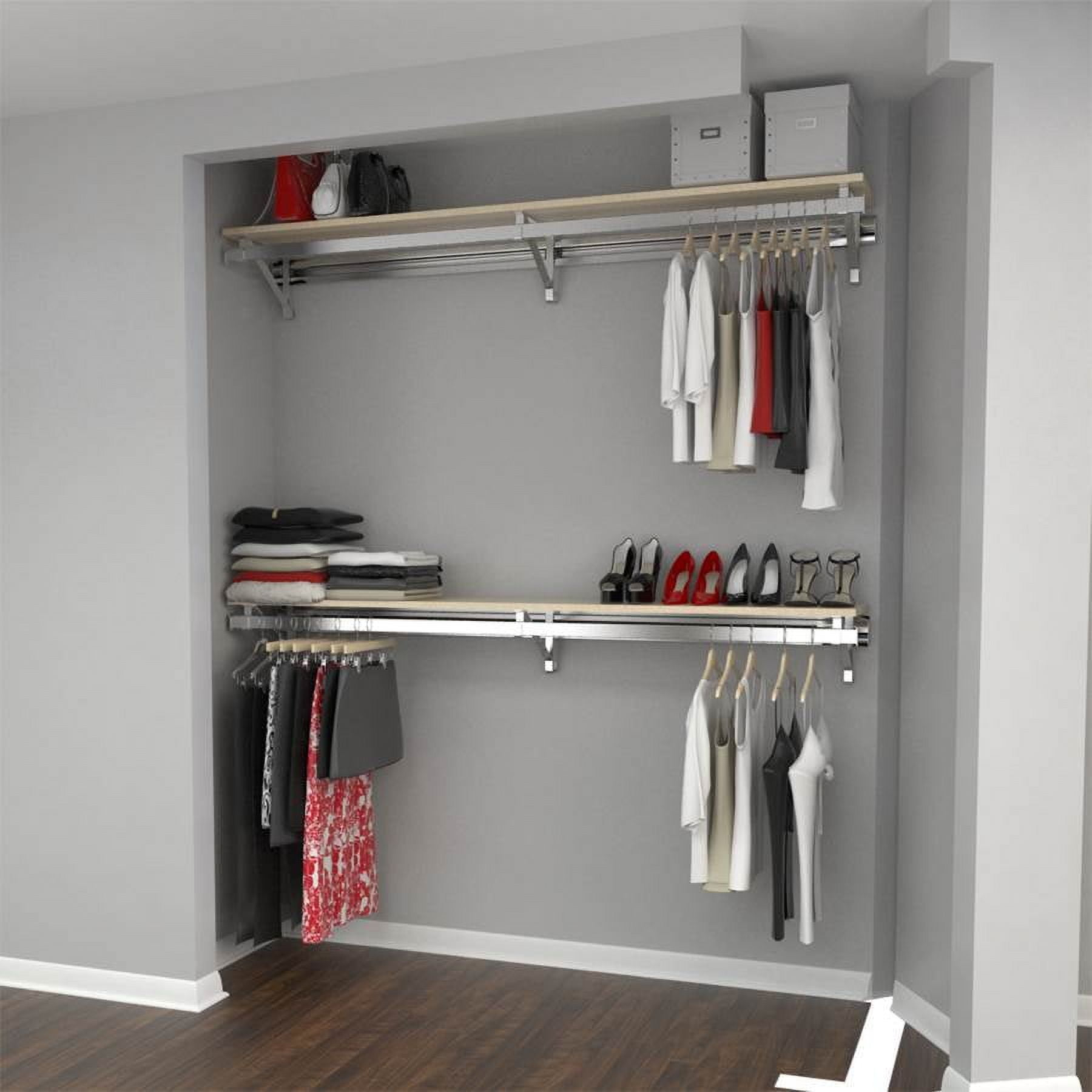 Arrange a Space Double Shelf-Hang Closet System