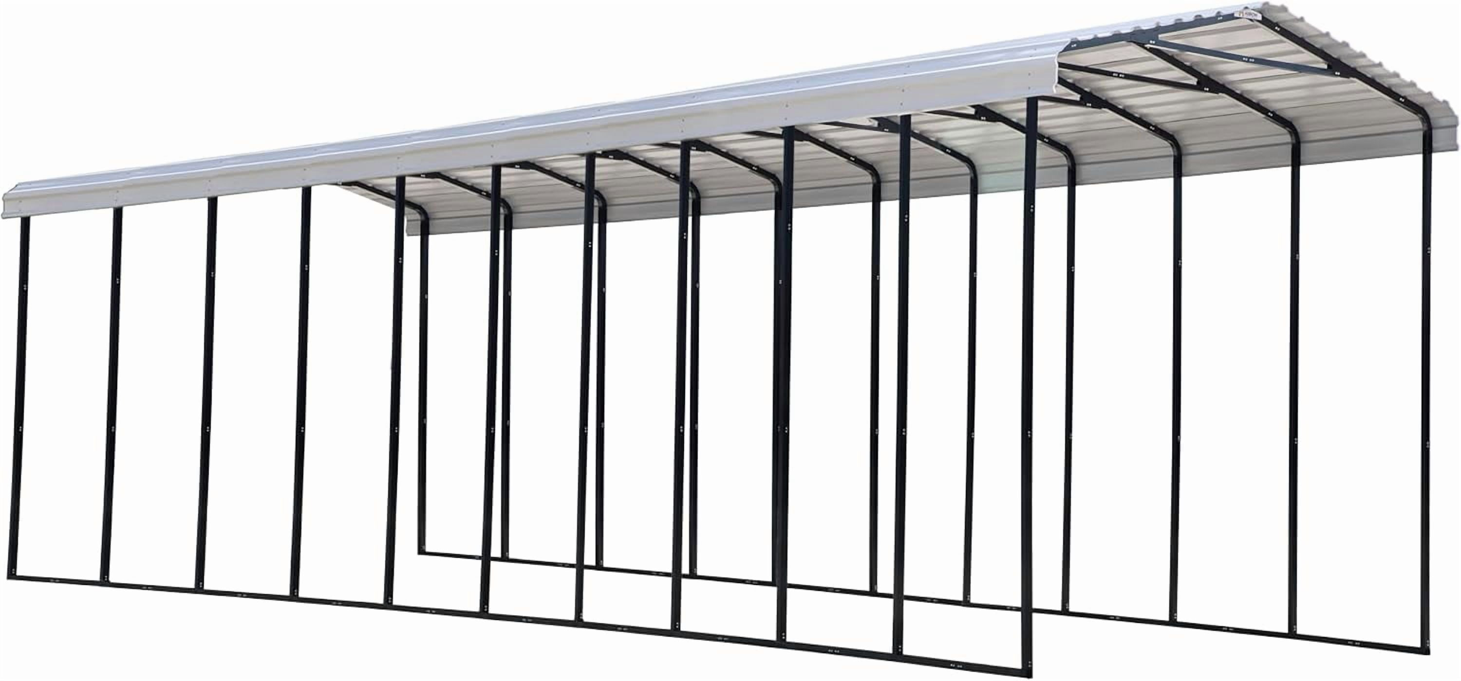 Arrow Carports Galvanized Steel Carport, RV Metal Carport Kit, 14' x 47' x 14', Eggshell
