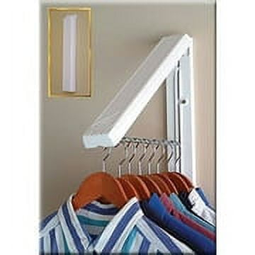 Arrow Hanger Wall Mount Clothing Hanging System, White