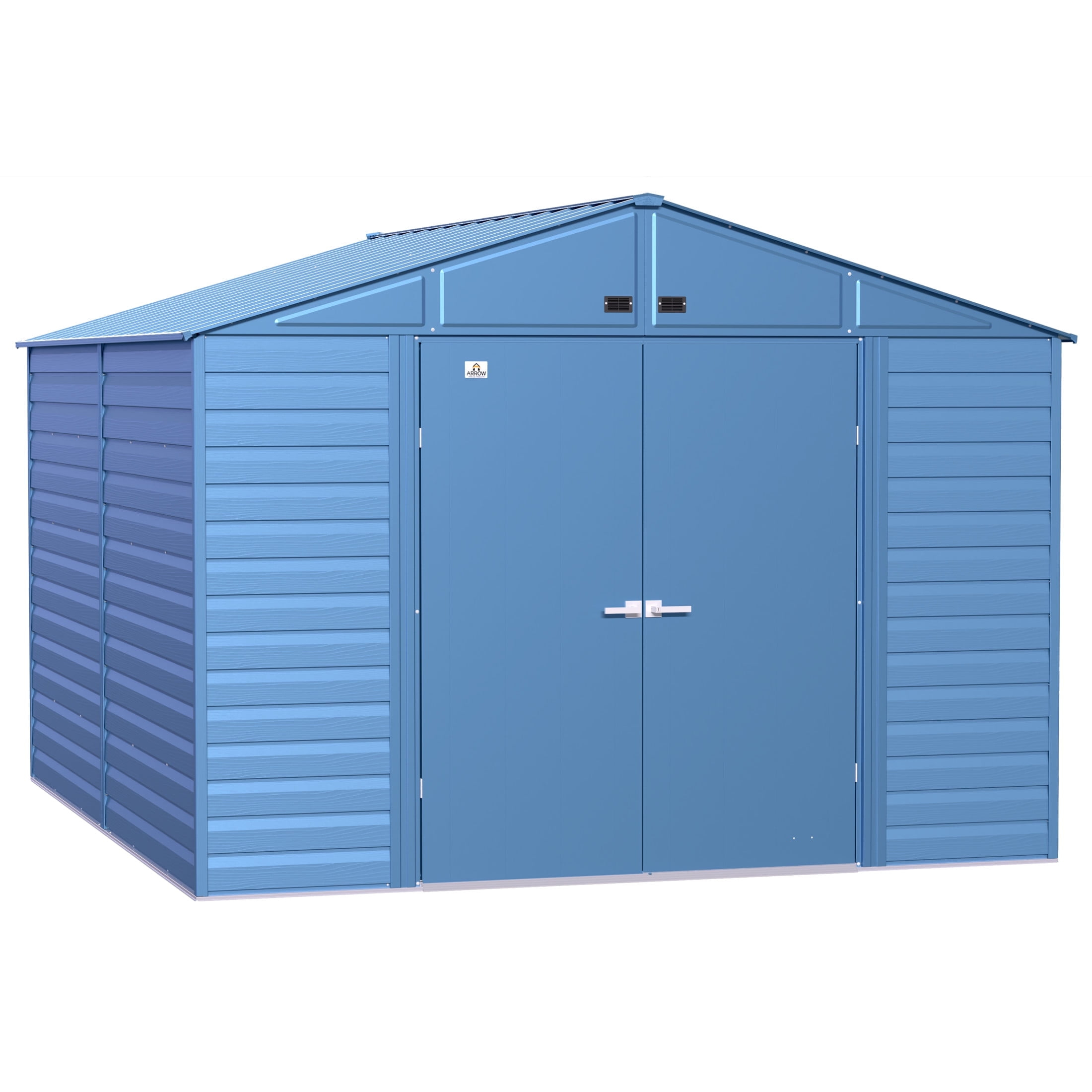 Arrow Select Steel Storage Shed Steel Storage Shed, 10x12, Blue Grey