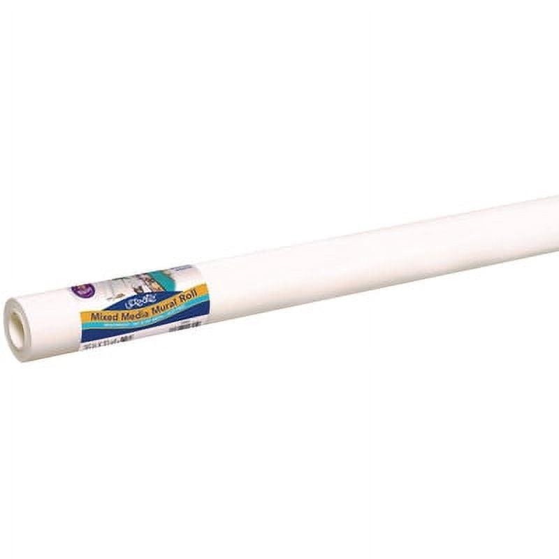 Ucreate Mixed-Media Art Paper Roll, 80 lb., 36 Inches x 30 Feet, White