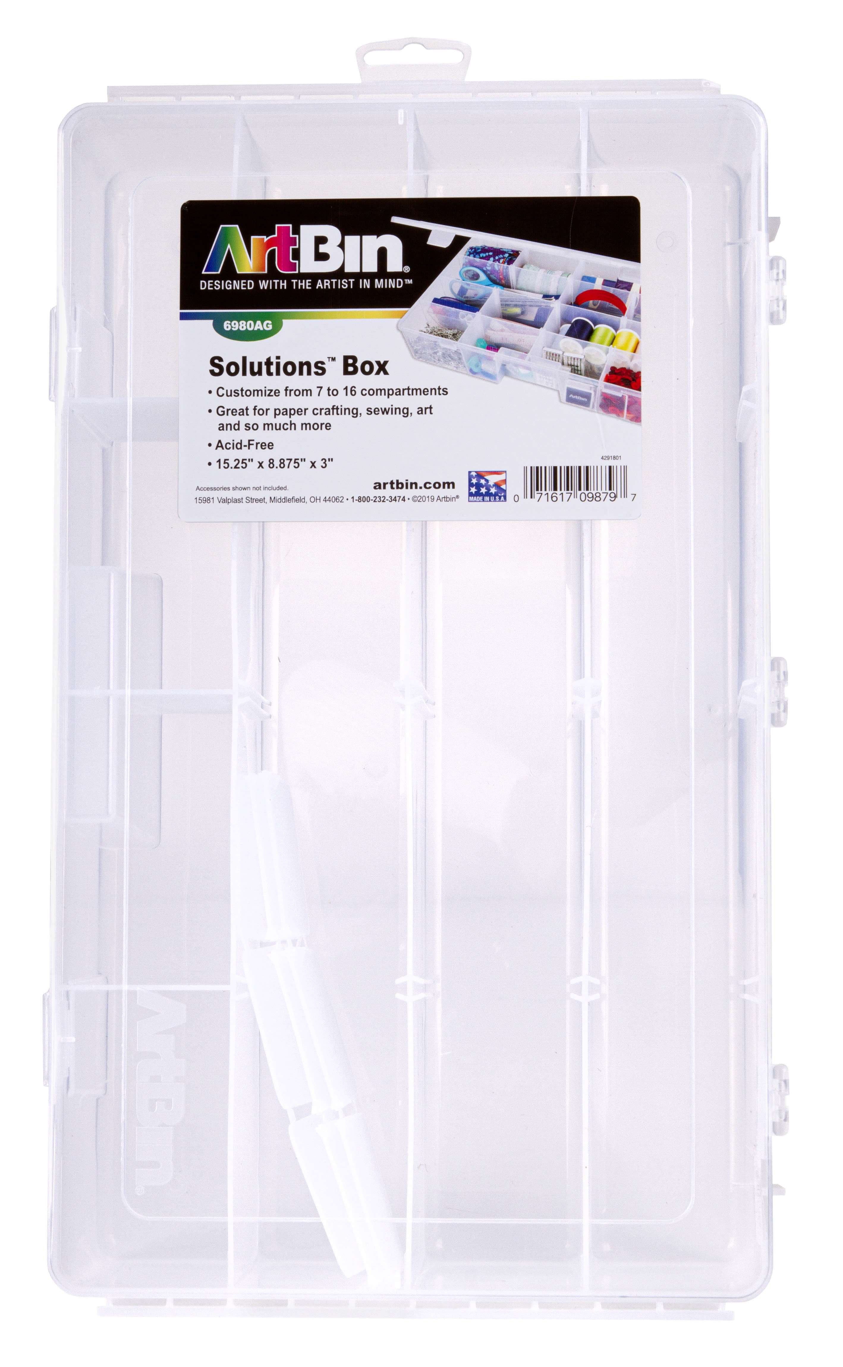 ArtBin Solutions Box, XL, Translucent, 15.25" x 8" x 3"