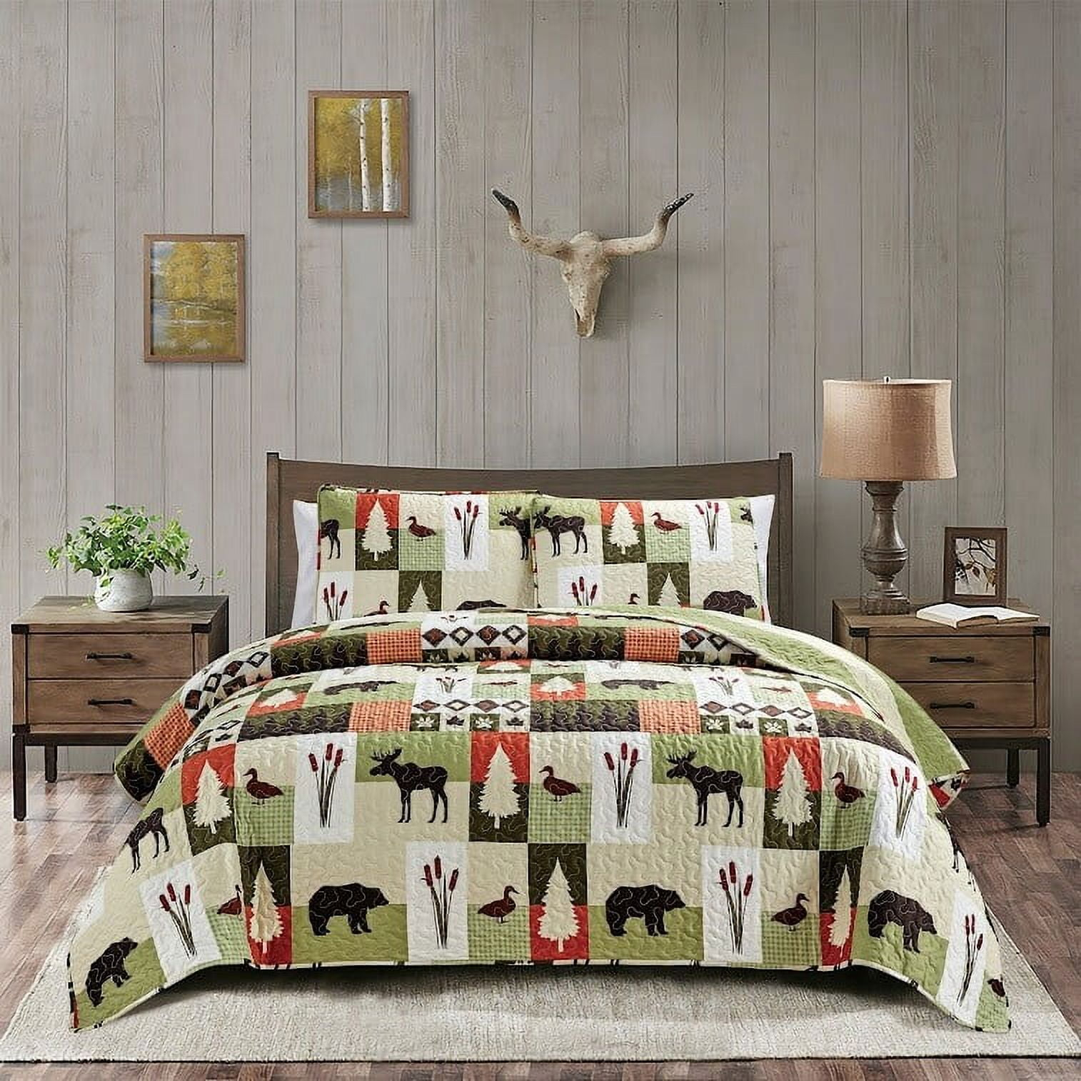 Redwood Quilts Standard Patchwork Quilt Set