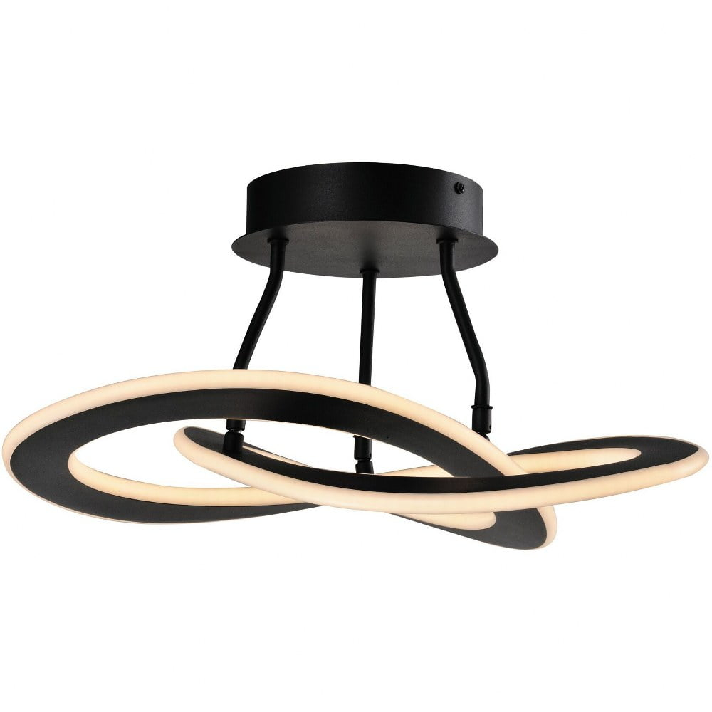 Artcraft Lighting Ac7078 Wave 18" Wide Led Semi-Flush Ceiling Fixture - Black