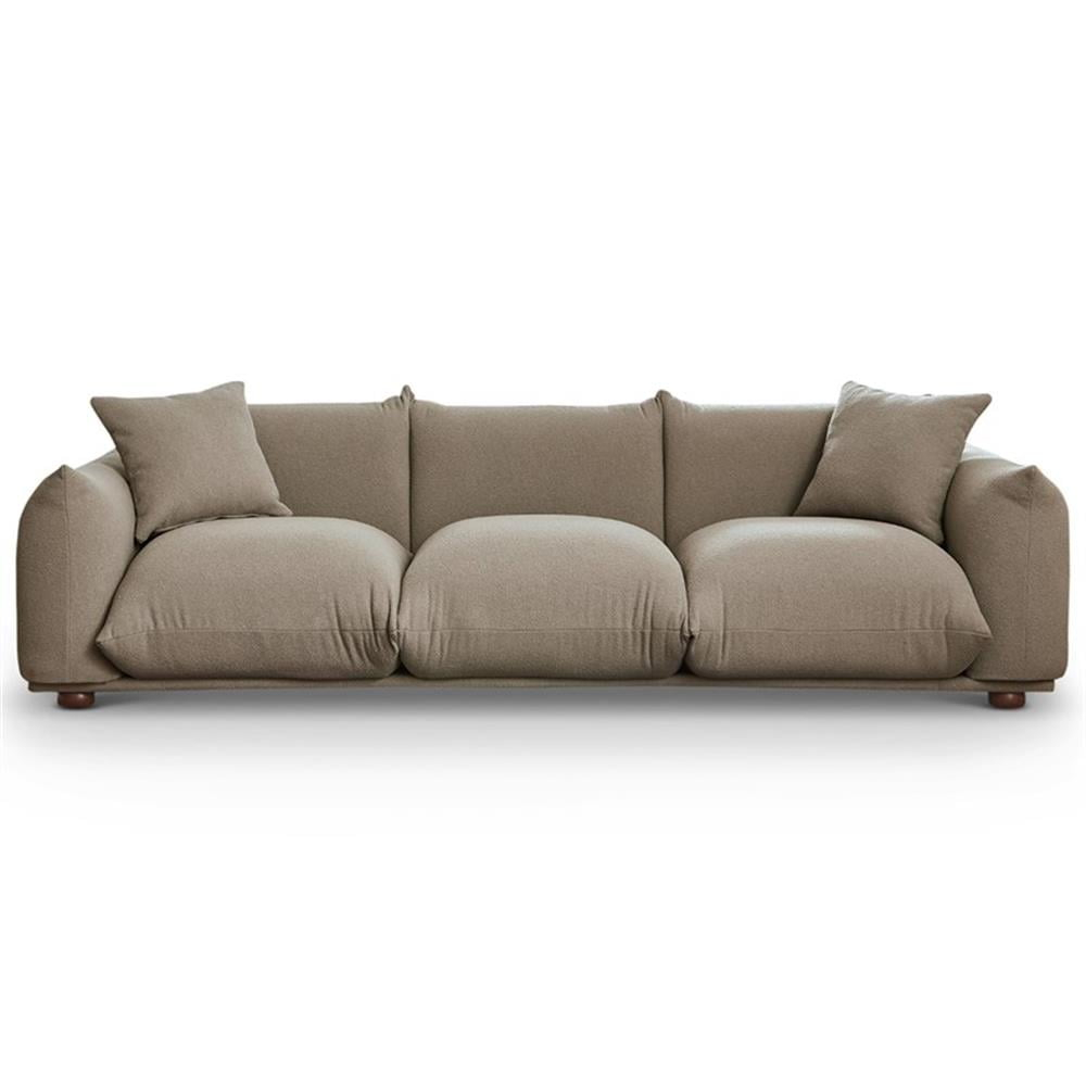 Arter Mid-Century Modern Living Room Luxury Boucle Fabric Couch in Mocha