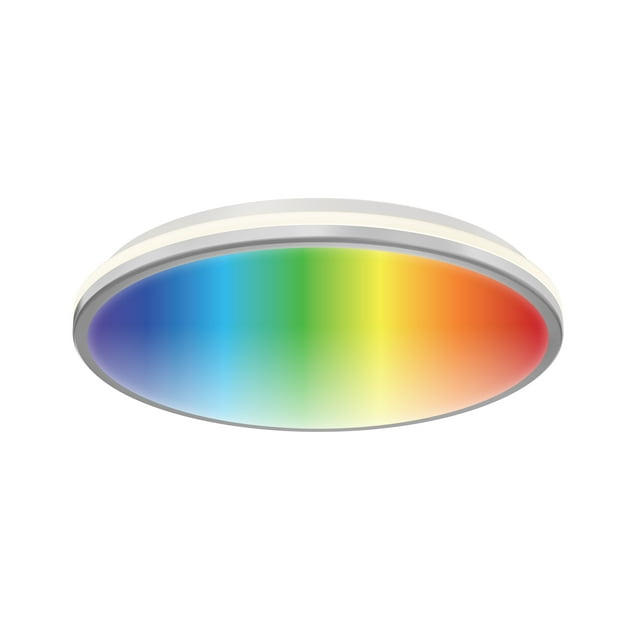 Artika Macy 30W Modern Smart LED Flush Mount Ceiling Light Wi-Fi-RGB, Silver