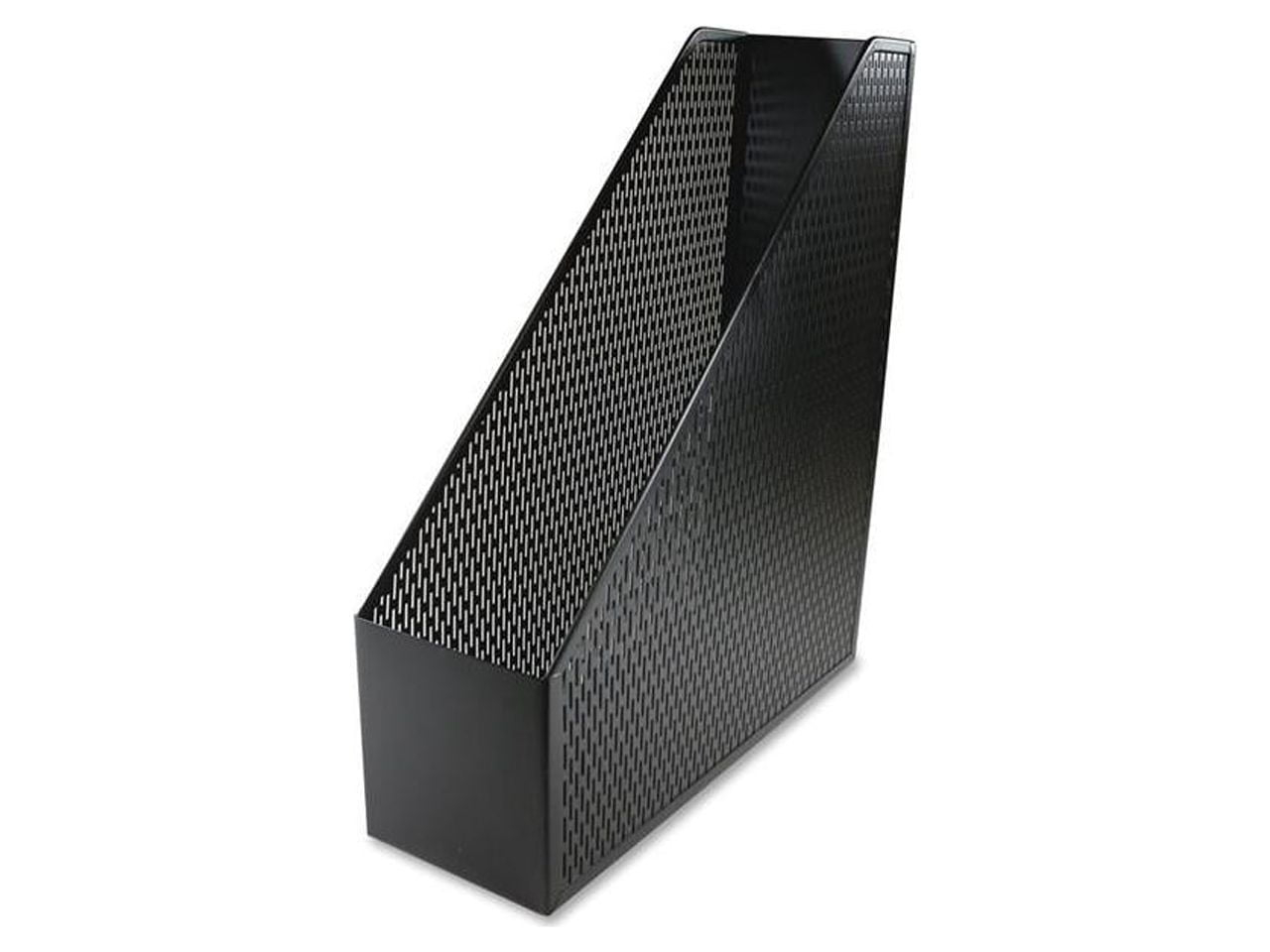 Artistic Urban Collection Punched Metal Magazine File, 3 1/2 x 10 x 11 1/2, Black
