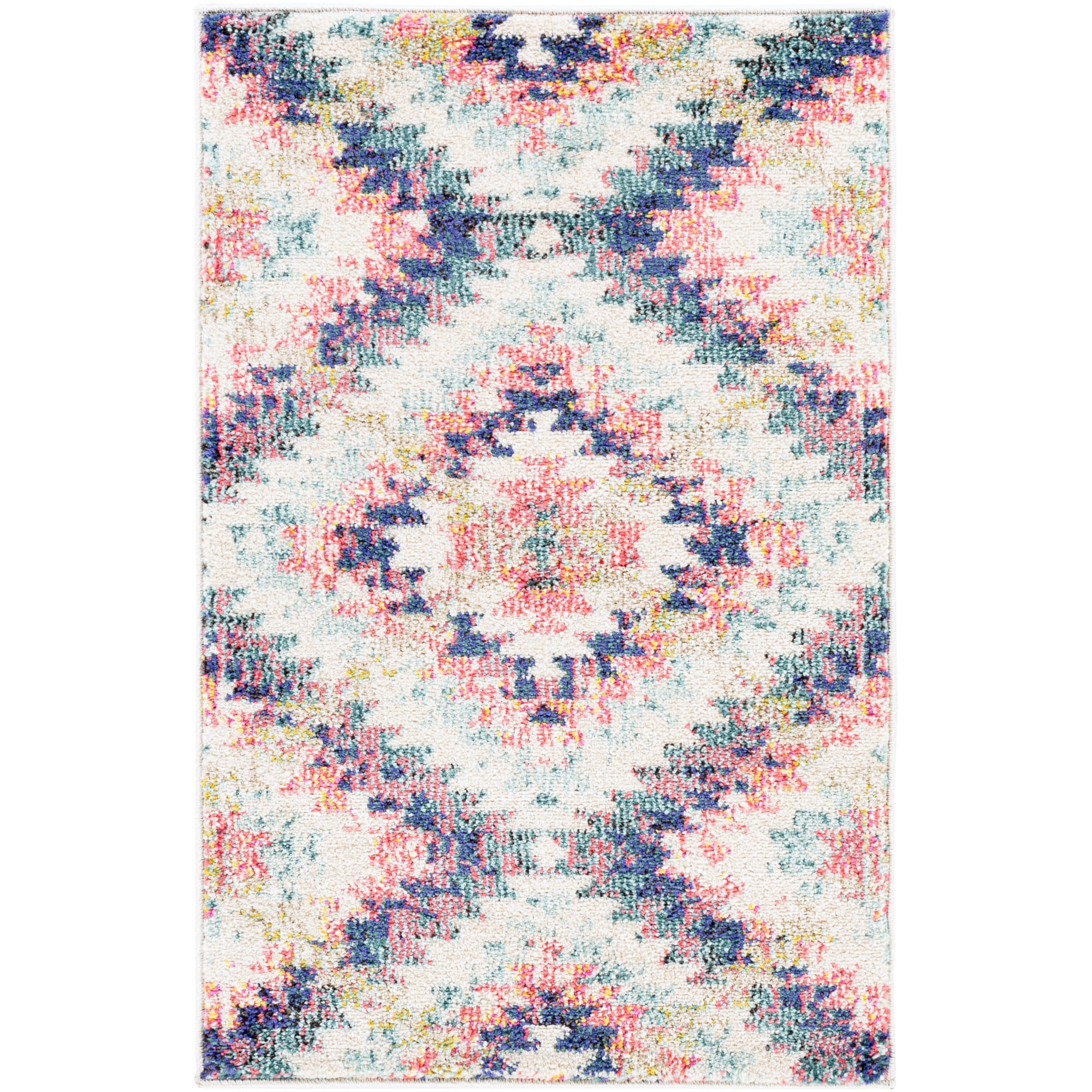 Livabliss Anika Rustic Area Rug,2' x 2'11",Coral