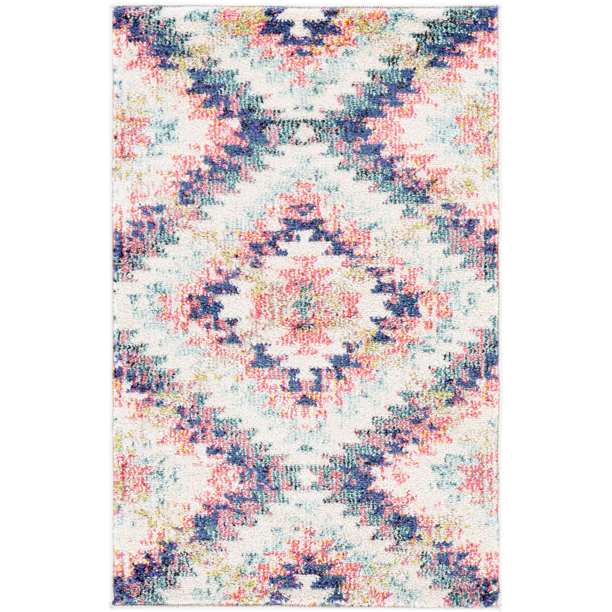 Livabliss Anika Rustic Area Rug,2' x 2'11",Coral