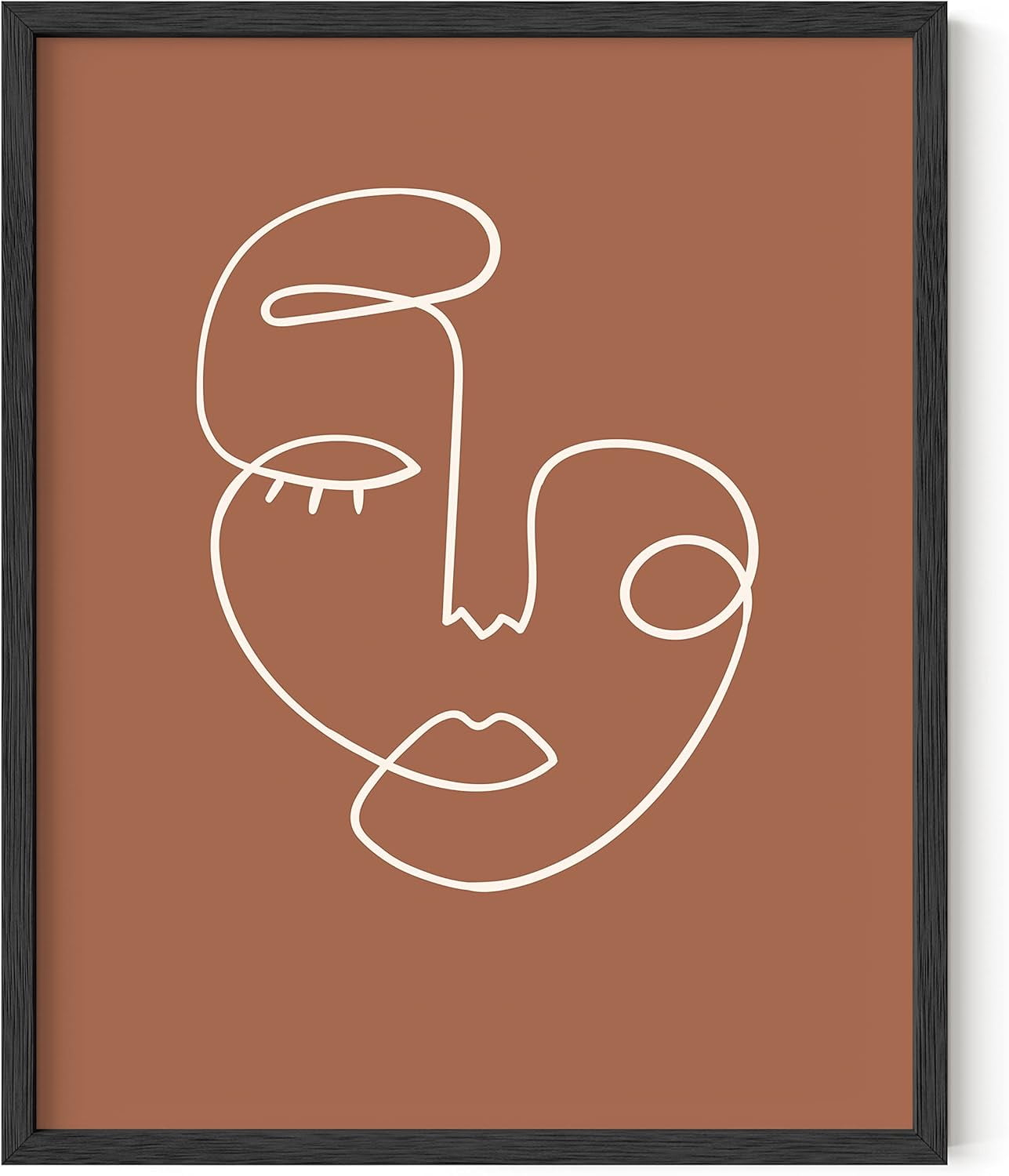 HAUS AND HUES Woman Drawing Line Art Wall Decor - Female Figure Wall Art | Silhouette Drawings Artwork Line Drawing Wall Art Minimalist Wall Decor | 12"x16" UNFRAMED