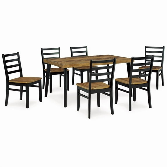 Blondon Dining Table And 6 Chairs, Set Of 7