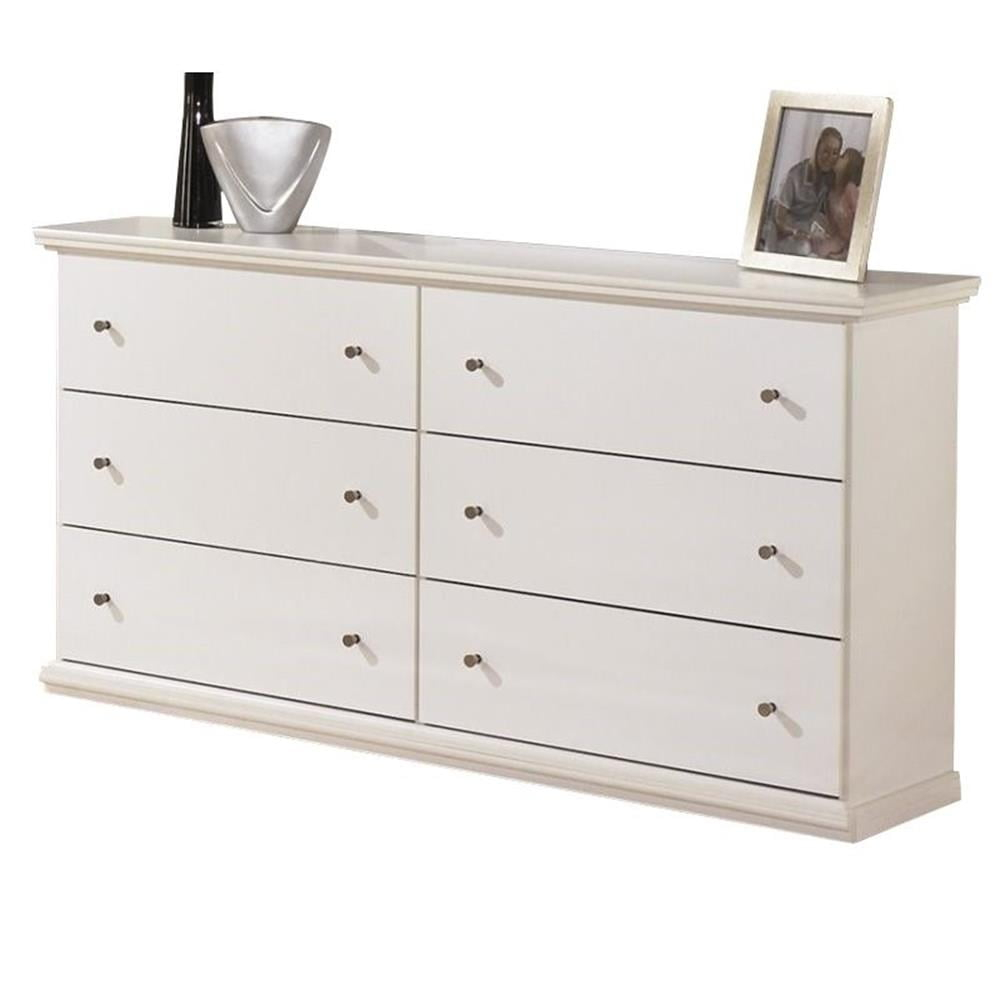 Ashley Furniture Bostwick Shoals 6 Drawer Wood Double Dresser in White