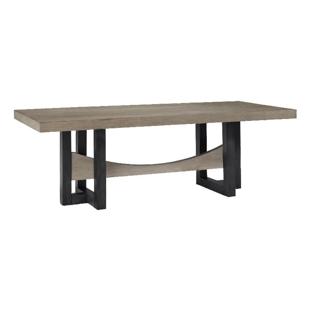 Ashley Furniture Foyland Rectangular Wood Dining Table in Grayish Brown/Black