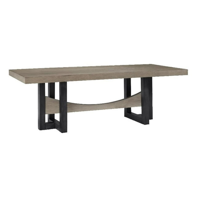 Ashley Furniture Foyland Rectangular Wood Dining Table in Grayish Brown/Black