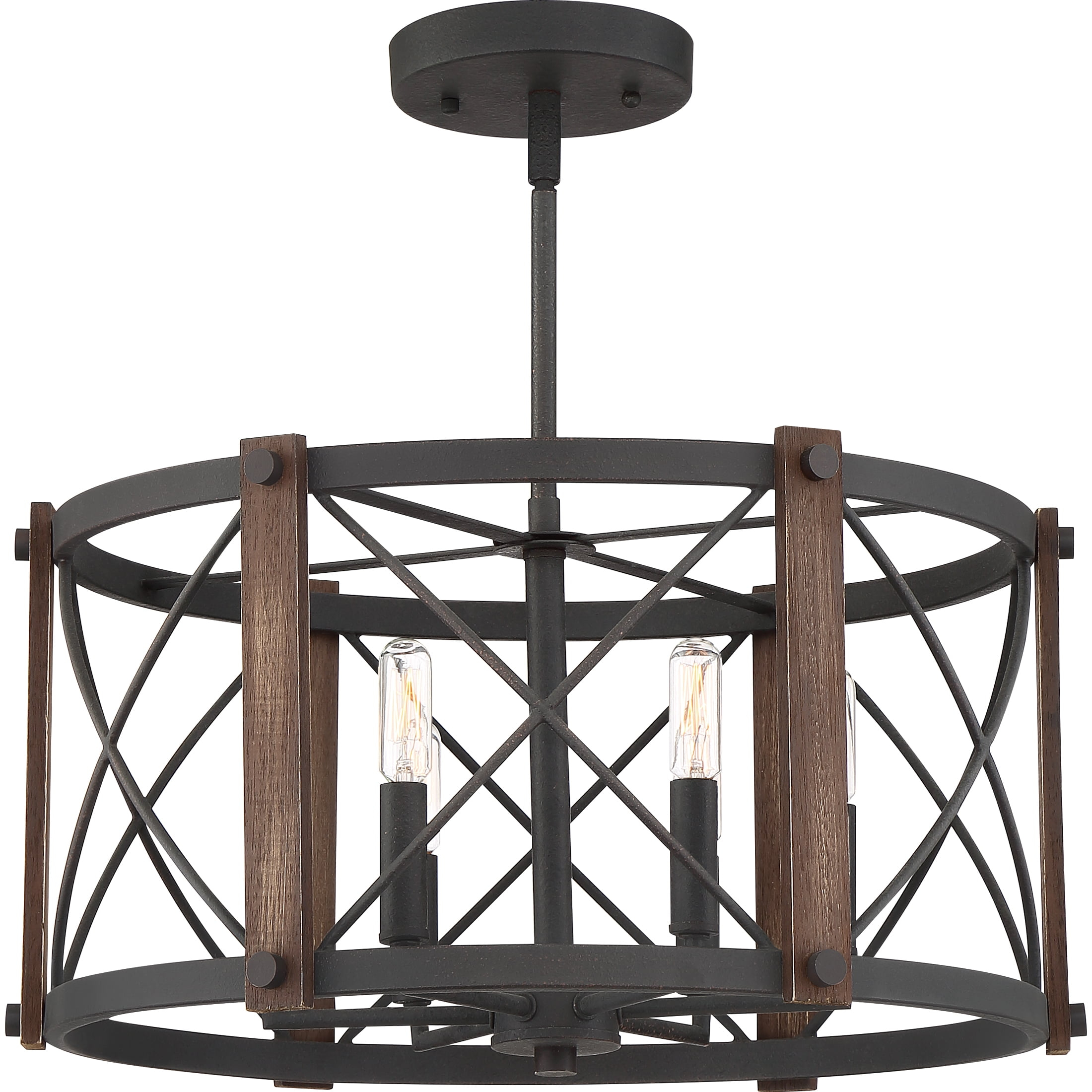 Quoizel Lighting Baron 6 - Light Semi-Flush Mount in  Marcado Black