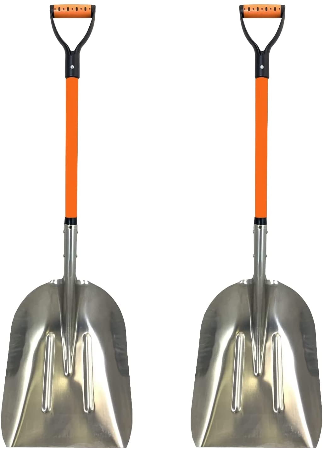 Ashmanonline Aluminium 48 Inch Snow Shovel with Large Head and Durable Handle (2 Pack)