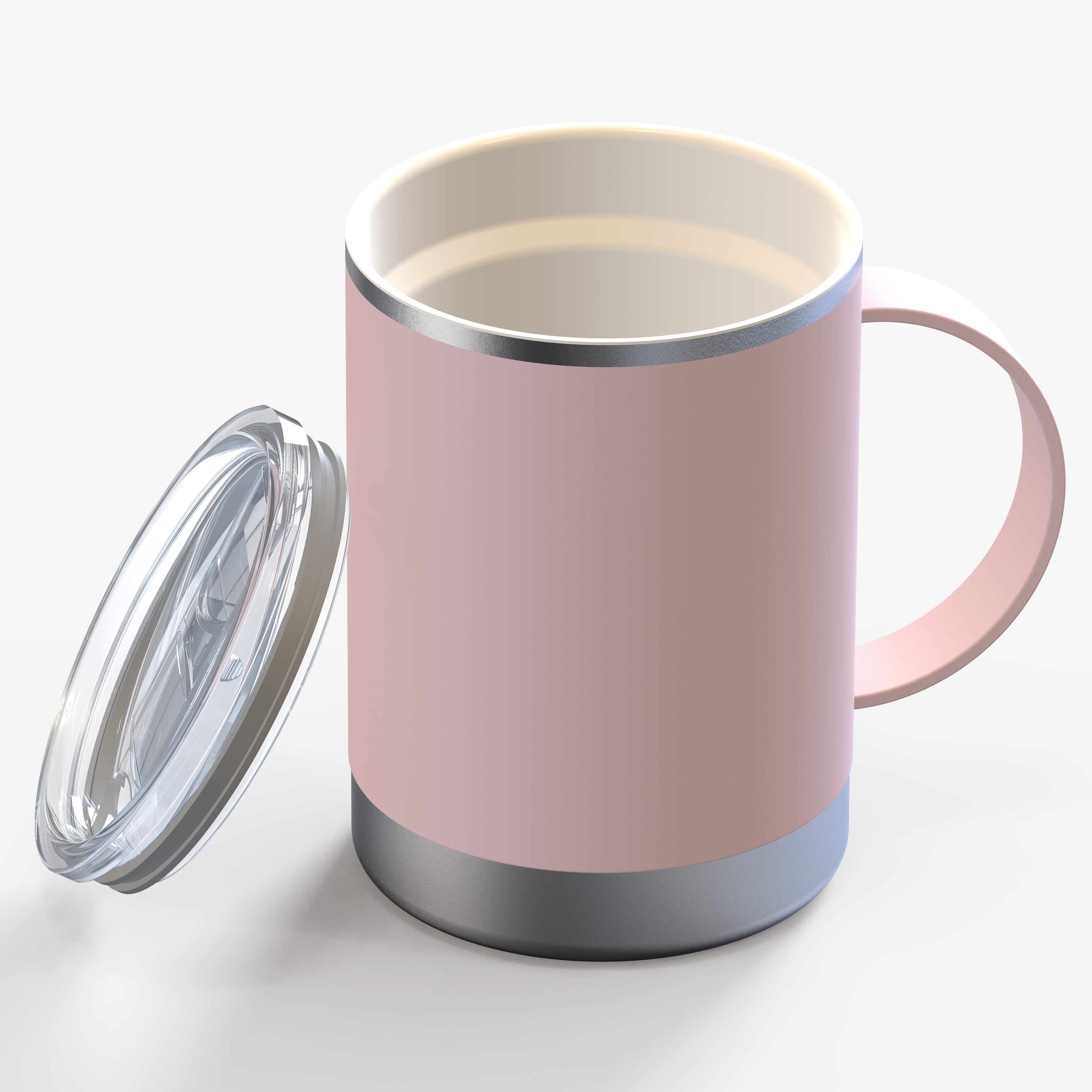Asobu Ultimate Stainless Steel Ceramic Inner Coating Coffee Mug with Double Walled Copper Lining Insulation, 12 Ounces - (Pink)