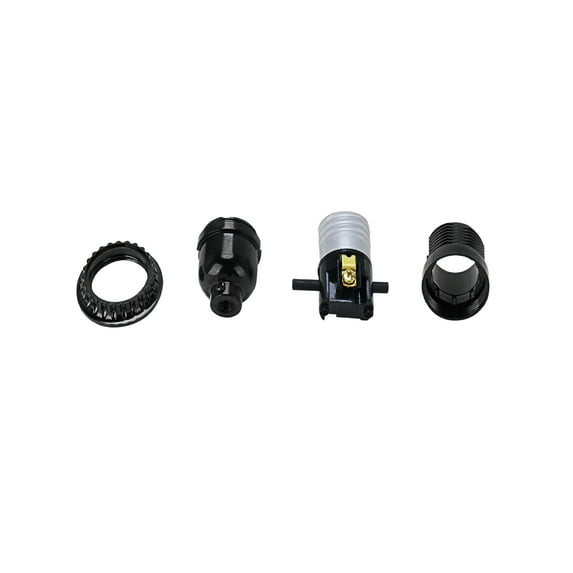 Aspen Creative 21314-11, Push Through Phenolic Lamp Socket in Black