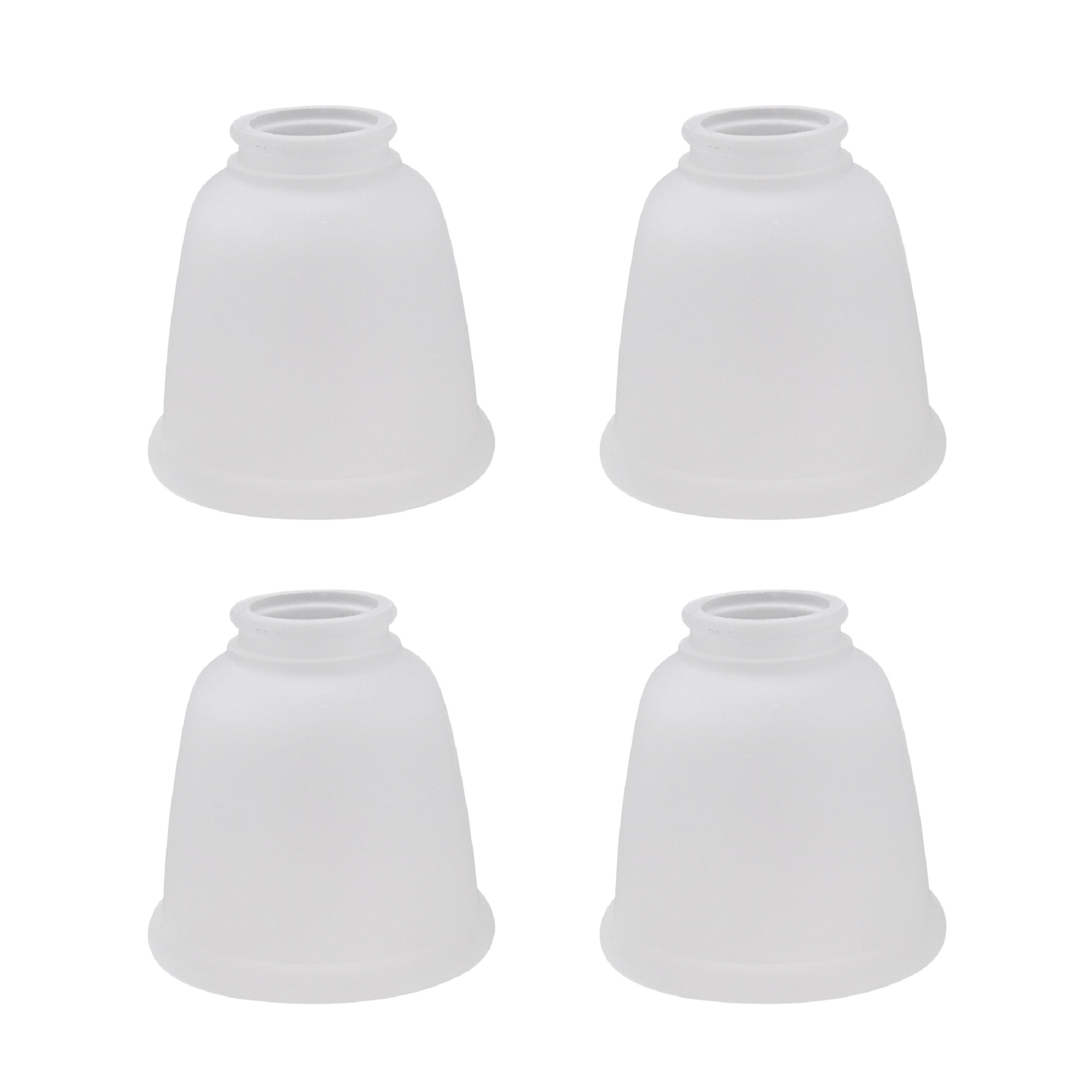 Aspen Creative 23045-4 Transitional Style Bell Shaped Frosted Replacement Glass Shade, 2-1/4" Fitter Size, 4-5/8" high x 4-5/8" diameter, 4 Pack