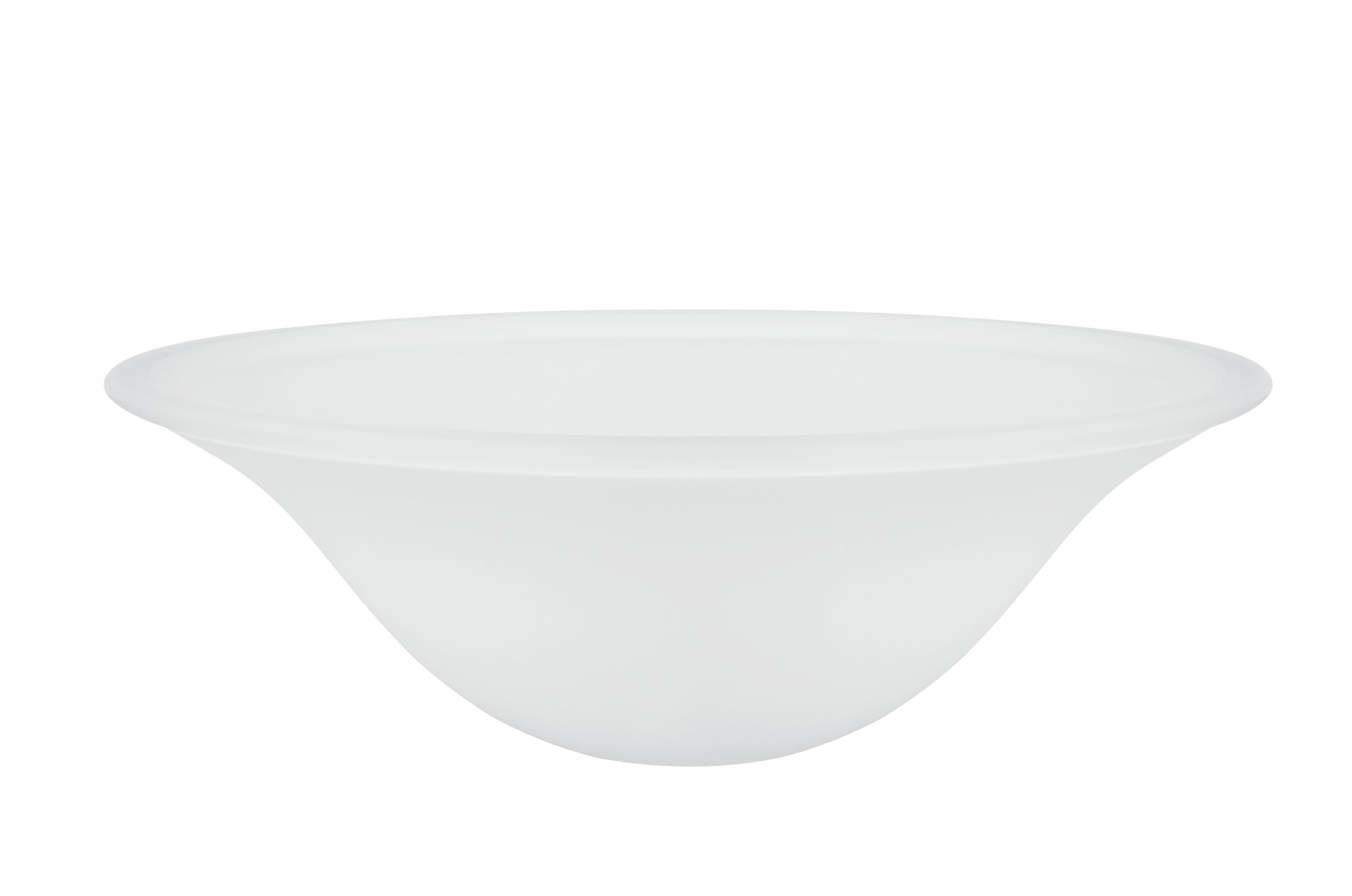 Aspen Creative 23101-21 Frosted Transitional Style Replacement Torchiere Glass Shade, 5-1/2" high x 15" diameter