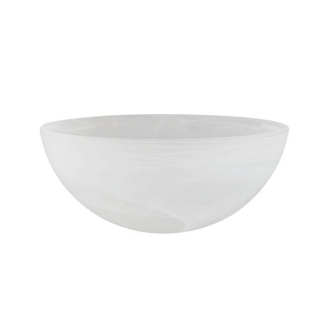 Aspen Creative 23516-21,Albaster Glass Shade for Medium Base Socket Torchiere Lamp, Swag Lamp and Pendant,13" Diameter x 5-3/4" High.