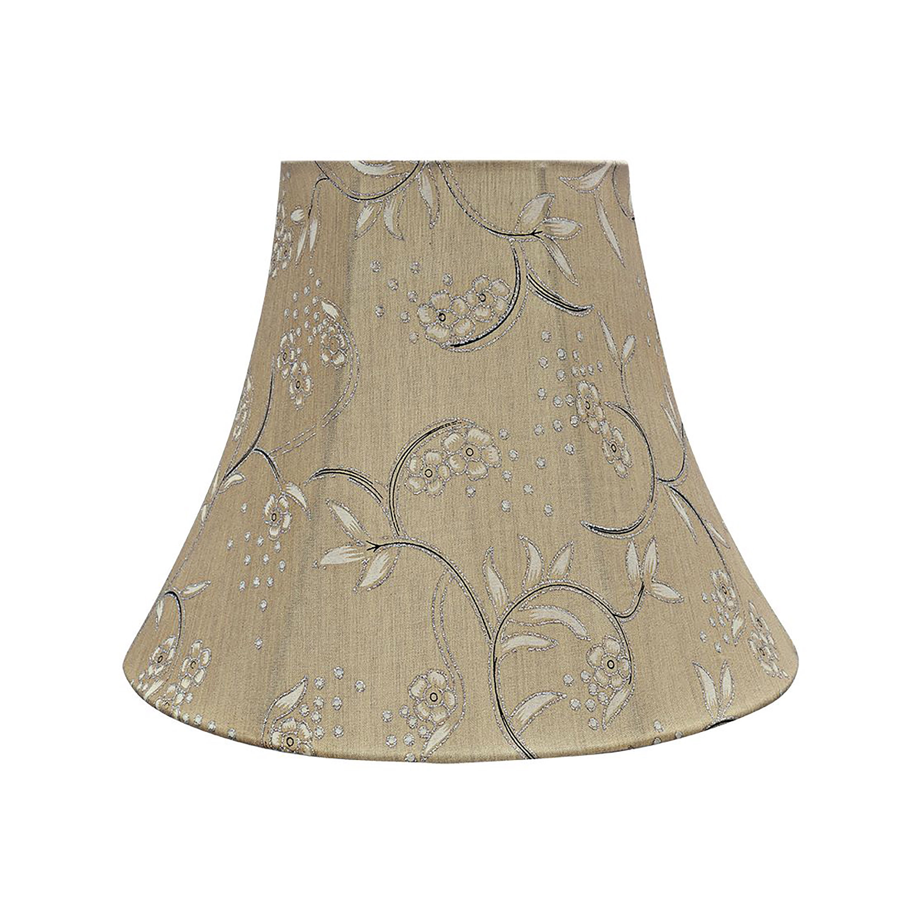 Aspen Creative 30163 Transitional Bell Shape Spider Construction Lamp Shade in Light Gold, 12" wide (6" x 12" x 9-1/2")