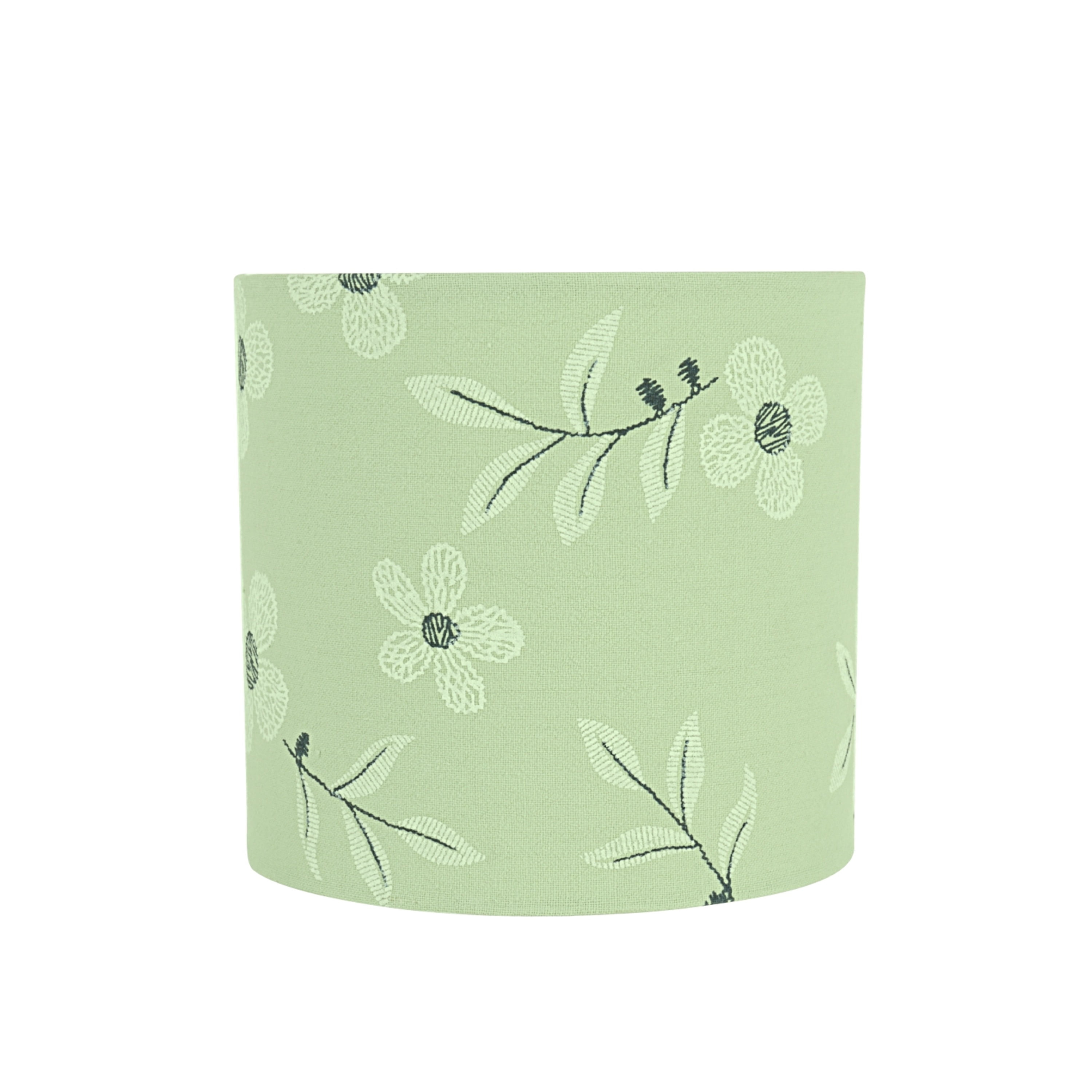 Aspen Creative 31197 Transitional Drum (Cylinder) Shaped Clip-On Construction Lamp Shade in Light Green, 5" wide (5" x 5" x 5")