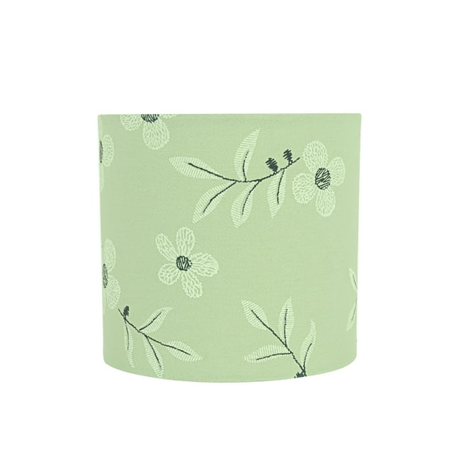 Aspen Creative 31197 Transitional Drum (Cylinder) Shaped Clip-On Construction Lamp Shade in Light Green, 5" wide (5" x 5" x 5")