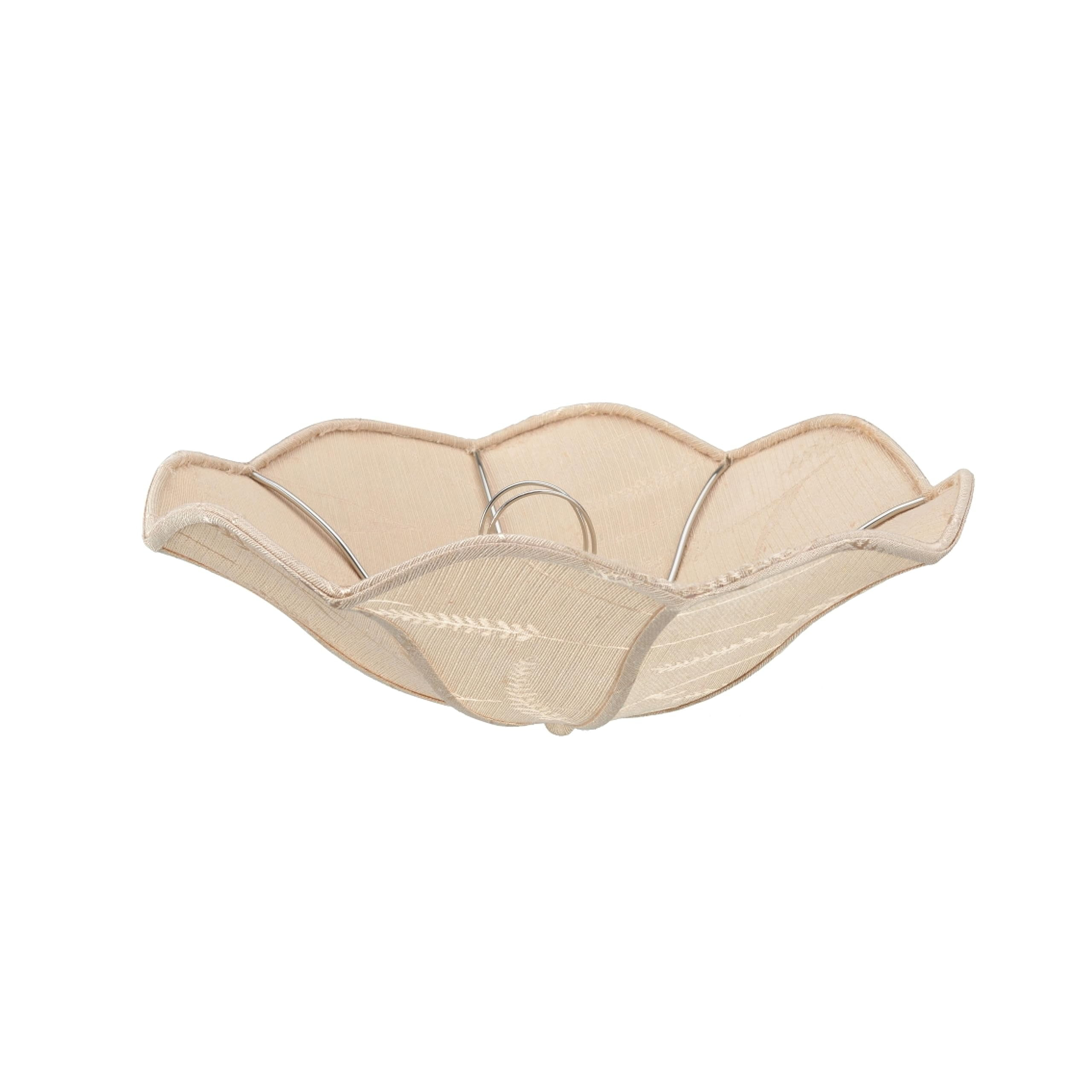 Aspen Creative 39005A Ceiling Clip-on Lamp Shade (1 Pack), Transitional Design in Yellowish Brown, 13" diameter (13" x 5") C80