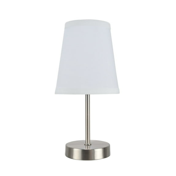 Aspen Creative 40085-1, One-Light Table Lamp, in Satin Nickel, 10" High, 1 Pack