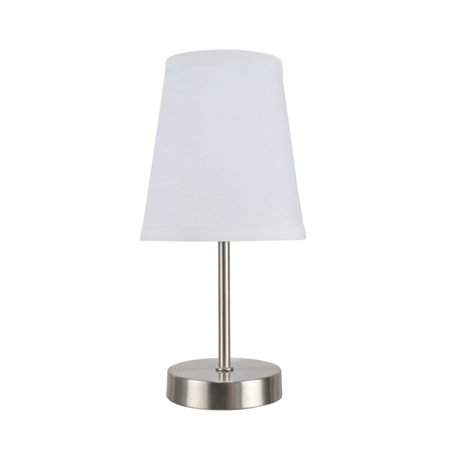 Aspen Creative 40085-1, One-Light Table Lamp, in Satin Nickel, 10" High, 1 Pack