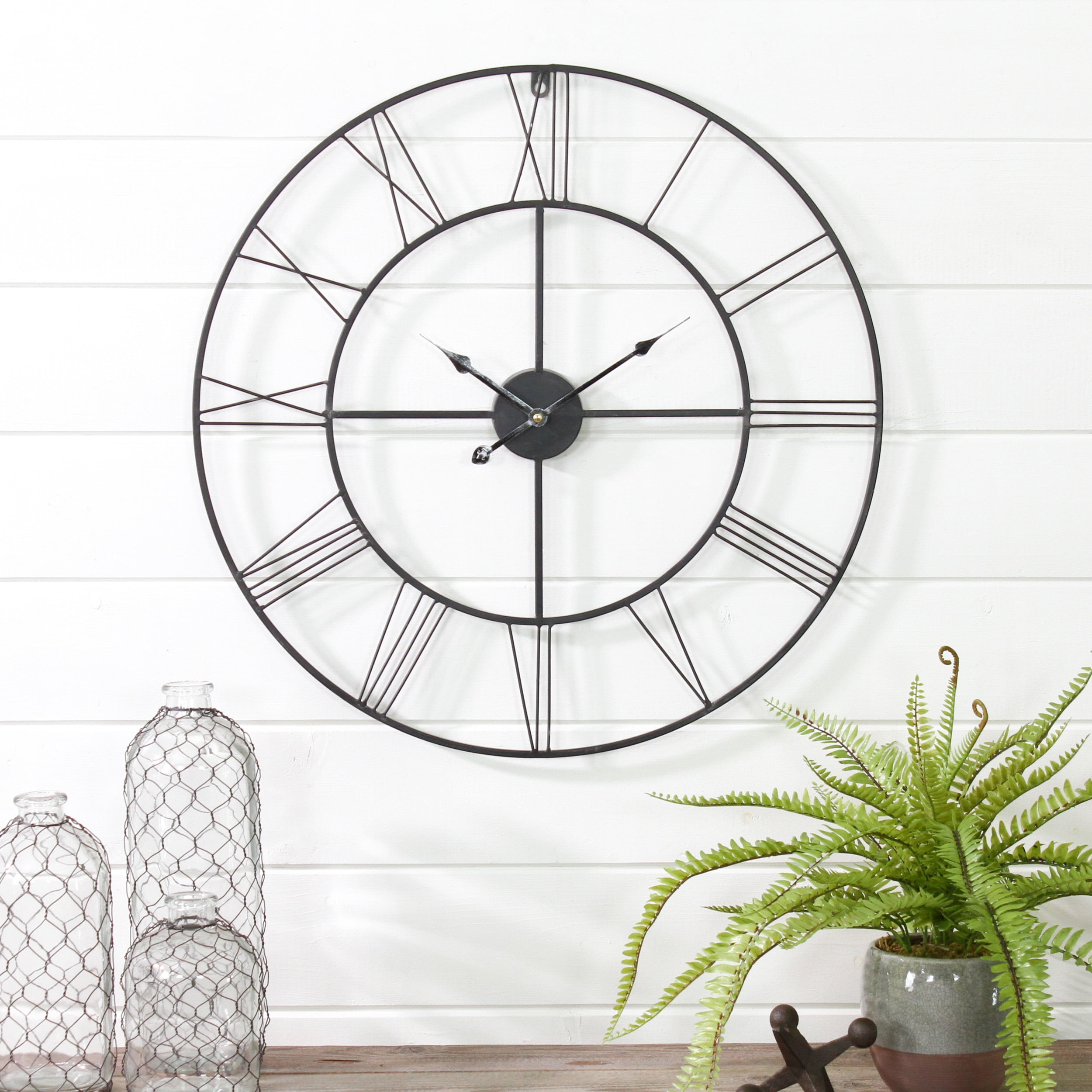 Aspire Home Accents 0.5" Quartz Farmhouse Wall Clock