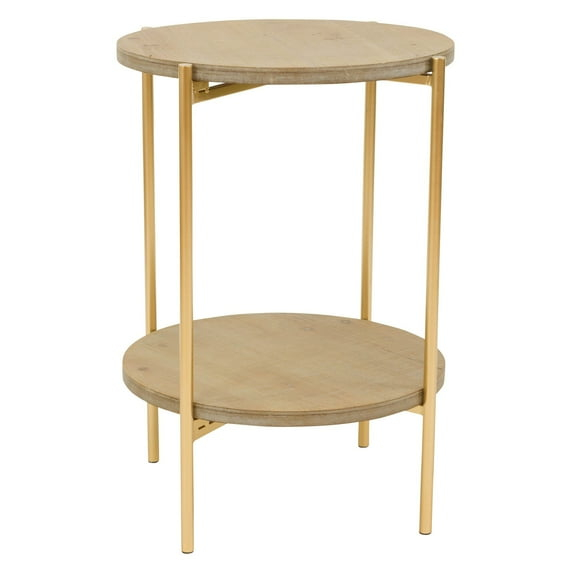 Aspire Home Accents Kamryn Modern Accent Table - 23.5"H x 16.5"W x 16.5"D Gold Goldtone Finish