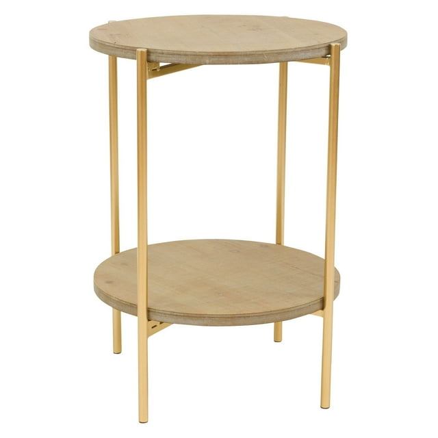 Aspire Home Accents Kamryn Modern Accent Table - 23.5"H x 16.5"W x 16.5"D Gold Goldtone Finish