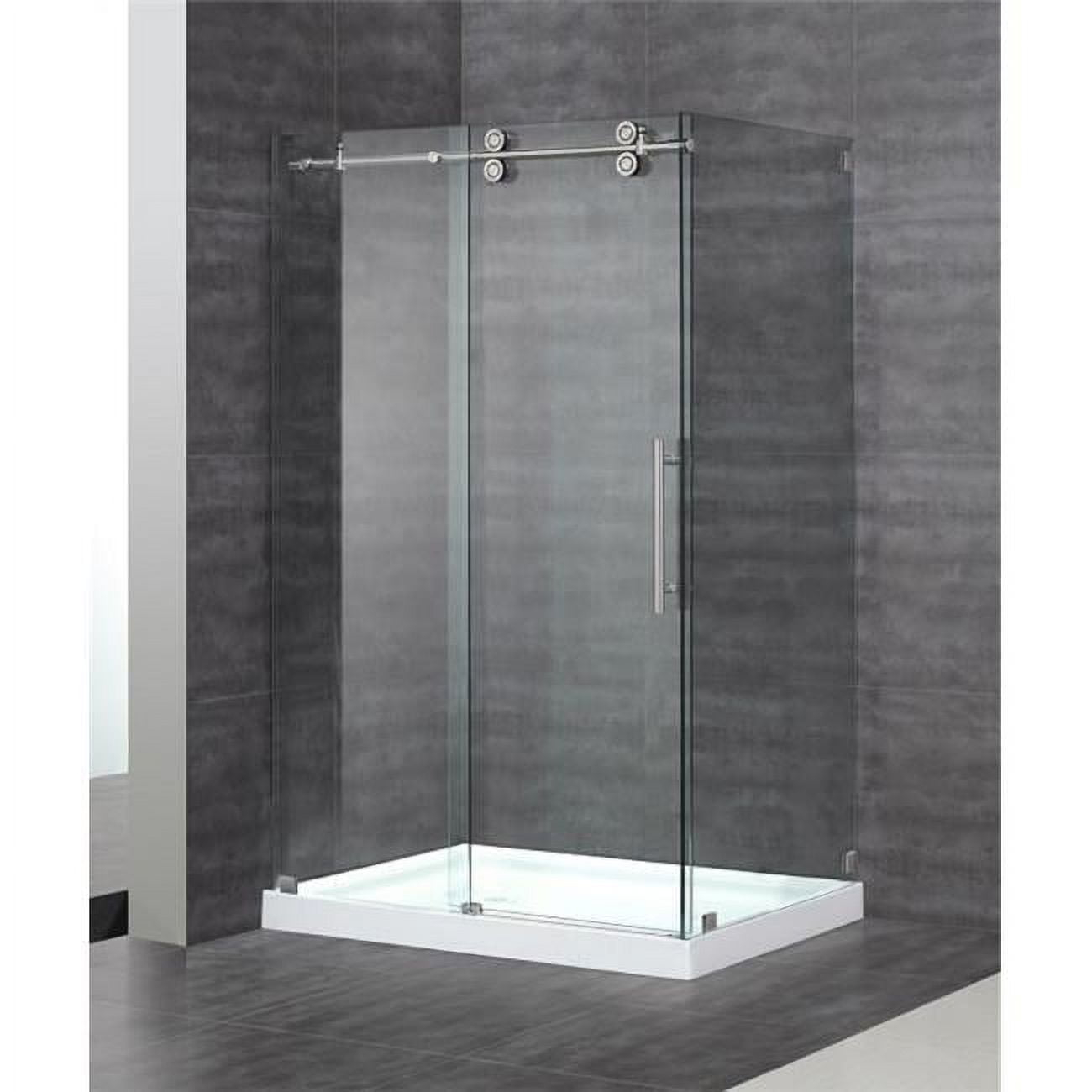 Aston SEN979-CH-48-10 48 in. Frameless Sliding Shower Enclosure, Chrome Hardware