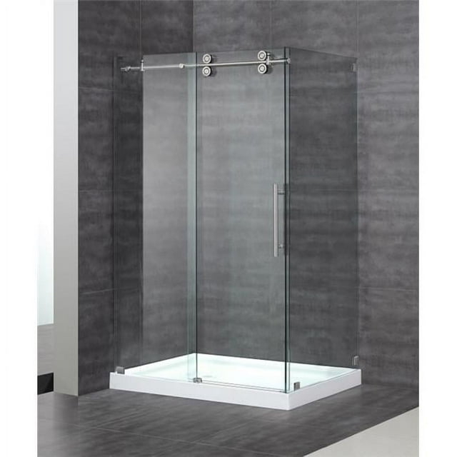 Aston SEN979-CH-48-10 48 in. Frameless Sliding Shower Enclosure, Chrome Hardware