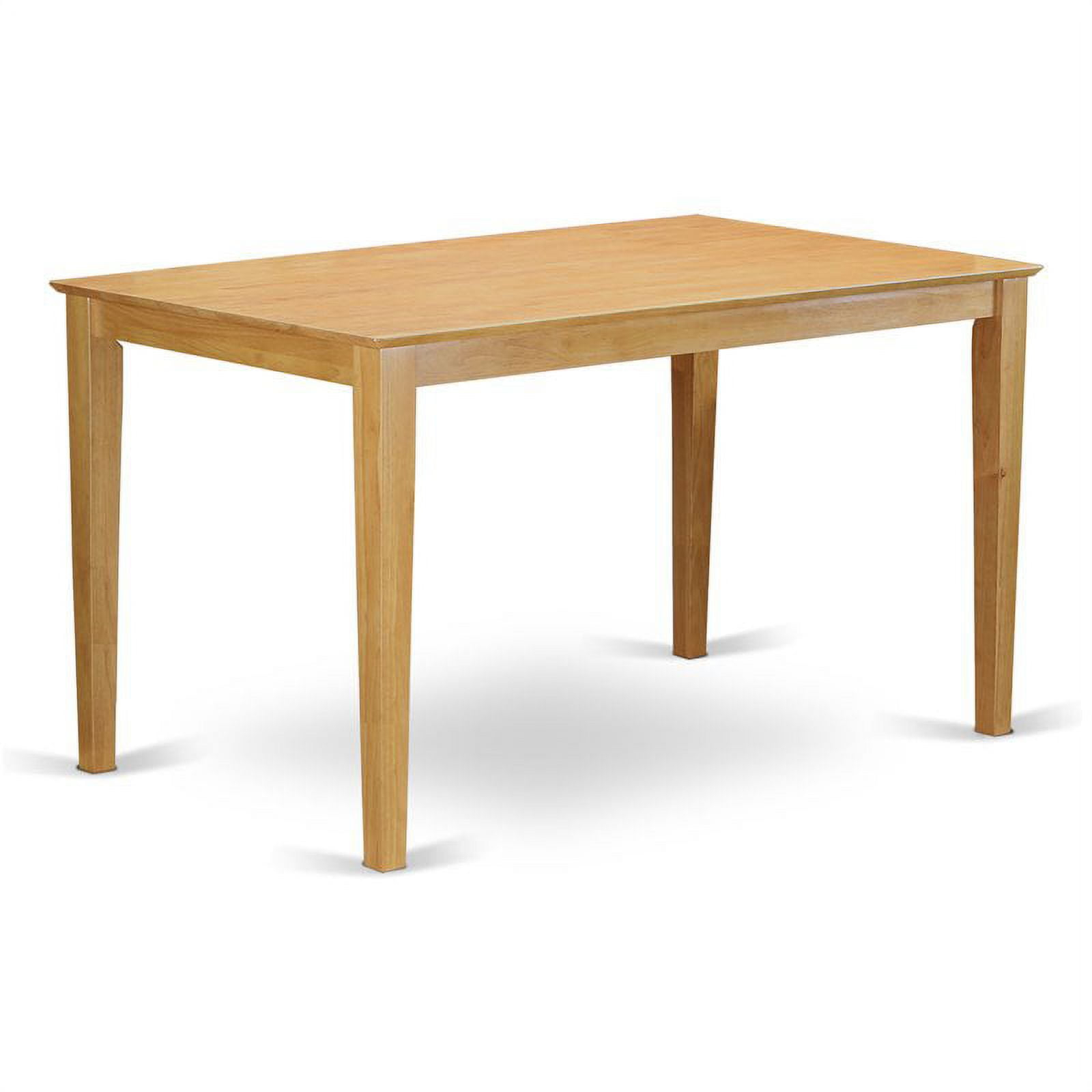 Atlin Designs Rectangular Solid Wood Dining Table in Oak Finish