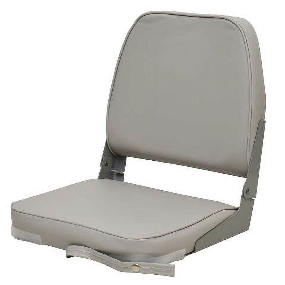 Attwood 98395GY Low-Back Padded Boat Seat, Gray, High-Impact Plastic Frame, 7 Inches W x 16 Inches D x 16 Inches H