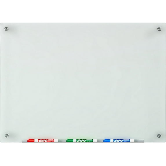 Audio-Visual Direct Frosted Glass Dry-Erase Whiteboard Set - 18 x 24 inches - (Non-Magnetic)