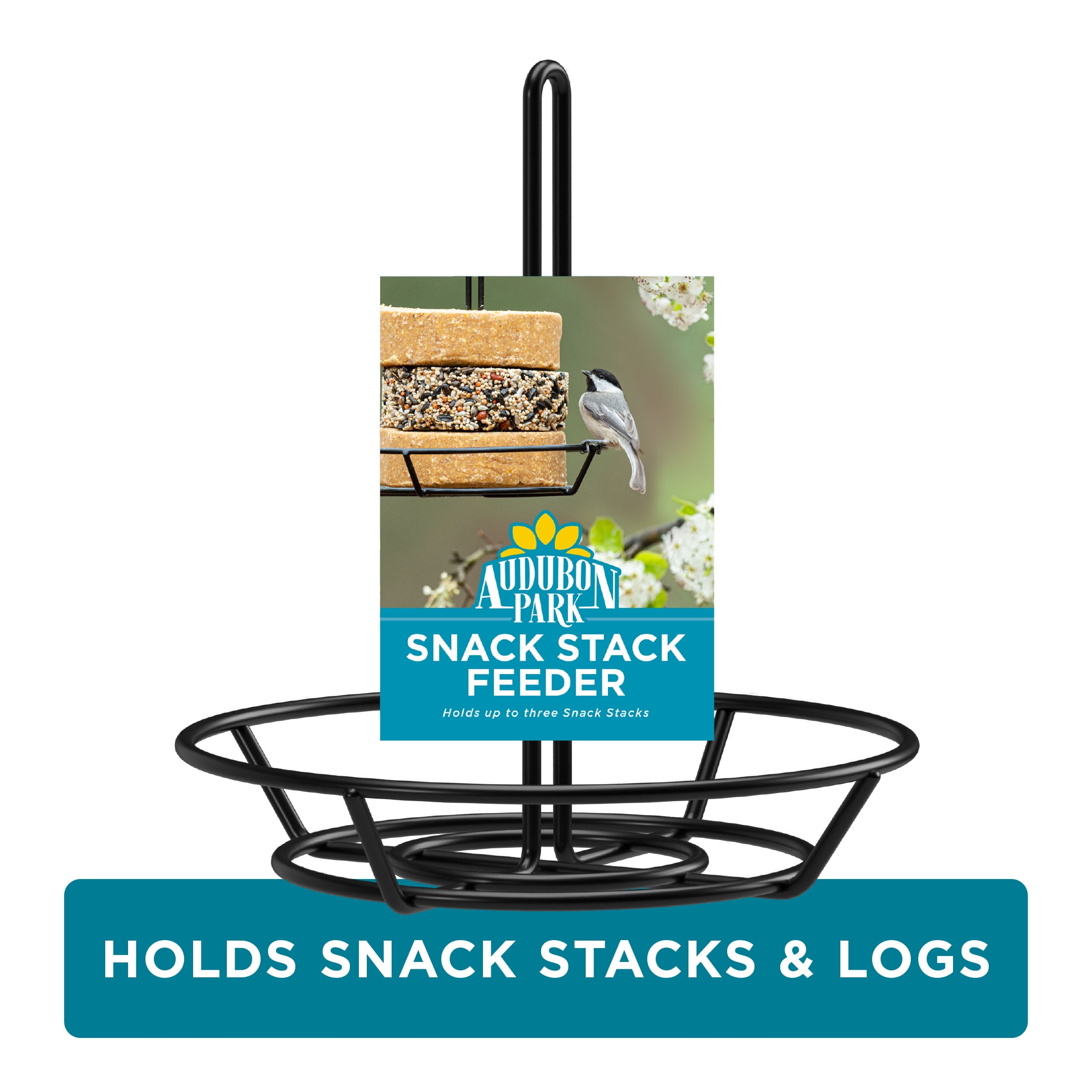 Audubon Park Black Metal Snack Stack Hanging Wild Bird Feeder