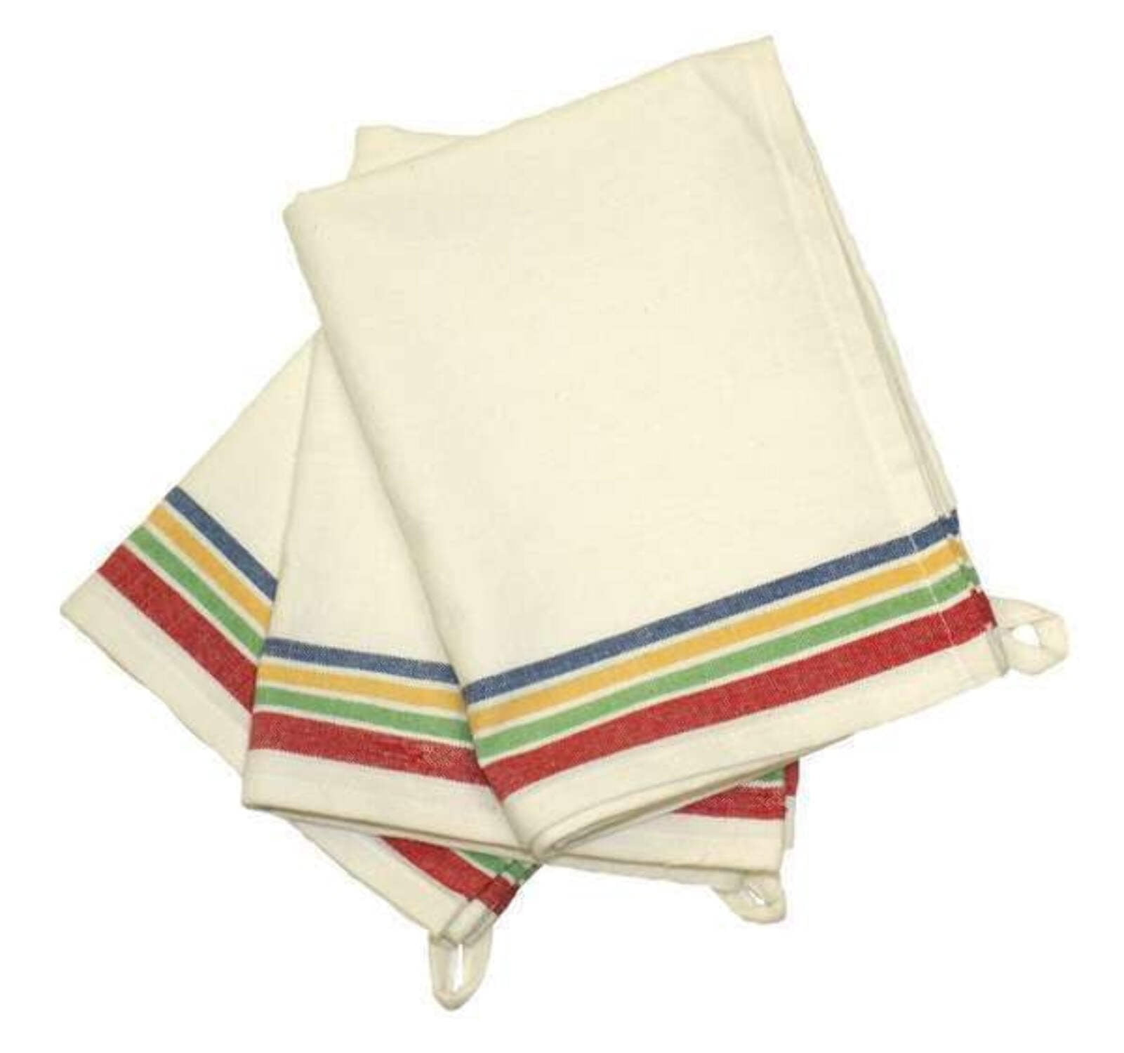 Aunt Martha's Multi Striped Dish Towel Set of 3, Size18" x 28"